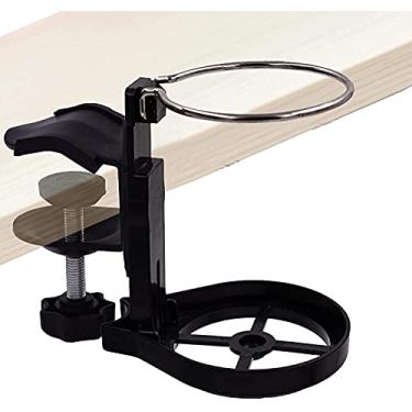 Imagem de Pmsanzay Suporte antiderramamento para garrafas de água - Dobrável e portátil para viagens, aviões, cafés, mesas e cadeiras de rodas - Preto