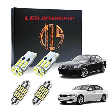 Imagem de D15 Lighting Kit de luz interior de LED para BMW E46 E60 E63 E83 E84 E90 F06 M3 M5 6000 K branco Can-bus sem erros, mapa, lâmpadas de porta-malas (17 peças)