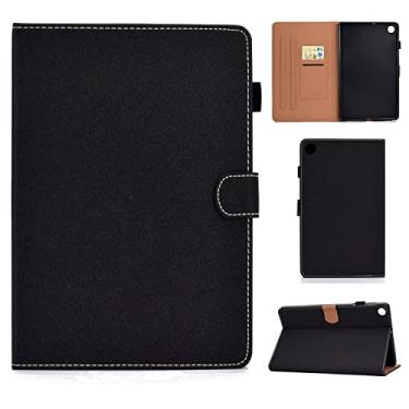 Imagem de Capa ultrafina para Samsung Galaxy Tab A8 capa 10,5 polegadas (SM-X200/X205) 2021, capa dobrável magnética inteligente de couro PU protetora para homem/mulher com hibernação automática com slots para cartão tablet B