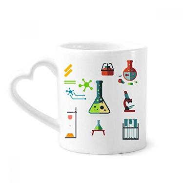 Imagem de Tubo de ensaio cônico, garrafa química, caneca de café cerâmica copo de coração de vidro