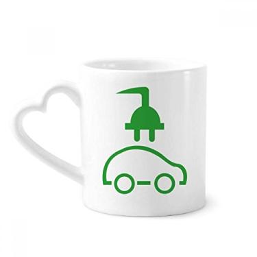 Imagem de Plugue de desenho animado Energy Vehicles Protect Environment Caneca de café cerâmica copo de coração de vidro