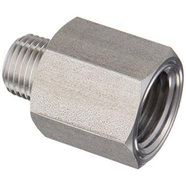 Imagem de Parker Adaptador 1873 11 14, aço inoxidável 316L, NPT, macho e fêmea, 1/8" e 1/4"