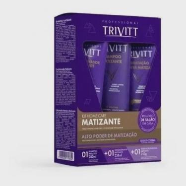 Imagem de Itallian Trivittt Kit Matizador Shampoo 280 ml Condicionador 250 ml e Hidratação Intensiva 250 gr
