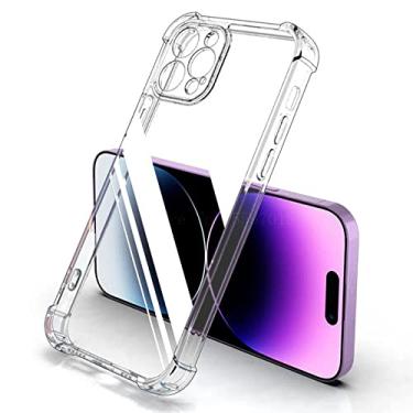 Imagem de Capa de telefone de silicone para iPhone 14 13 12 11 Pro Max Mini X XS XR 6 7 8 14 Plus Proteção da lente Tampa traseira transparente, transparente, para iPhone 6 Plus