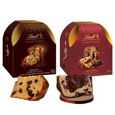 Imagem de Panettone Duplo Chocolate Lindt e Trufado Lindt Natal 2022