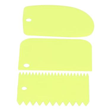 Imagem de Mais suave para bolos, 3 pçs/conjunto Raspador de creme reutilizável conveniente Pequeno seguro para confeitaria de restaurante para ferramenta de cozimento DIY para cozinha Utensílio para cozinha doméstica (verde)