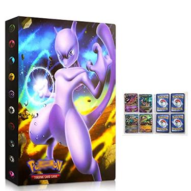 Imagem de Fichário de cartões, suporte de cartão compatível com cartões Pokémon, porta-cartões álbum, pasta de cartão, livro de melhor proteção, cartões colecionáveis de até 240 cartões – W07-06