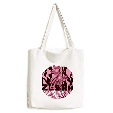 Imagem de Bolsa de lona roxa com ramos de pinto redondo de animais bolsa de compras casual