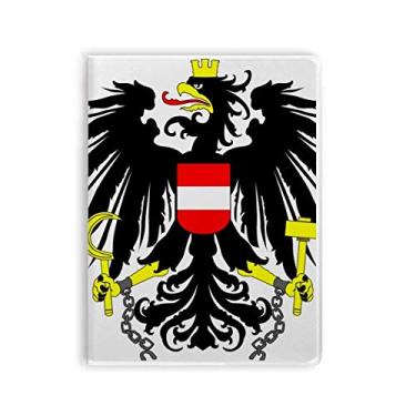 Imagem de Caderno Nacional da Áustria com Emblema Country Capa de Goma Diário Capa Macia