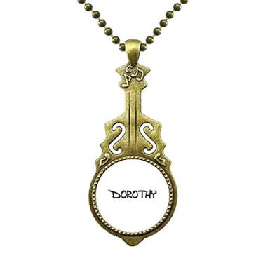 Imagem de DIYthinker Colar Dorothy de escrita especial com nome inglês e pingente de música de guitarra antiga