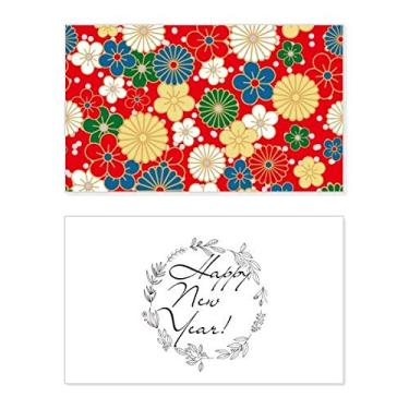 Imagem de Art Sakura Flowers Japan Style New Year Festival Cartão de felicitações Bless Message Present