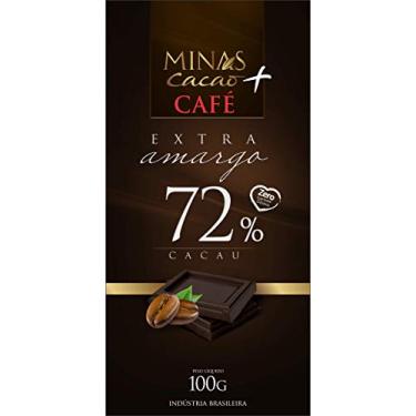 Imagem de CHOCOLATE MINAS CACAO EXTRA AMARGO 72% CACAU MAIS CAFÉ ZERO LACTOSE/GLÚTEN VEGANO