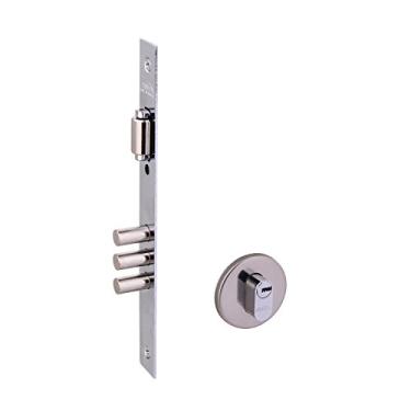 Imagem de Fechadura Ext Super Segurança Com Trinco Rolete 3 Pinos, Arouca Fechaduras, 4310/086Tr-Mp-Ip, Inox Polido