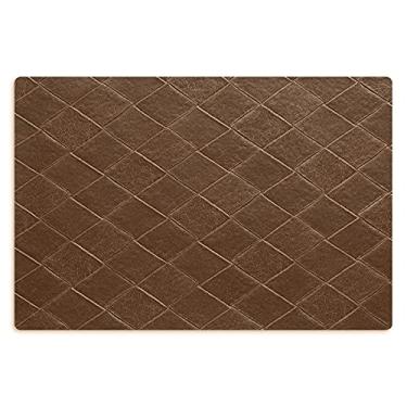 Imagem de 8 Jogo Americano Kori Caramelo Impermeável Pvc Imita Couro