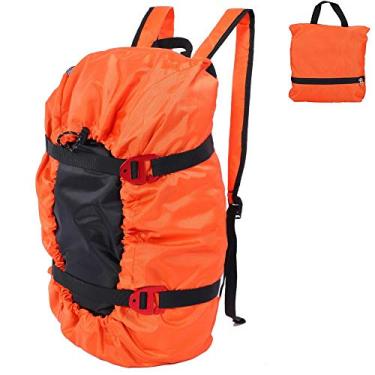 Imagem de Qiterr Bolsa de caminhada, bolsa de armazenamento de ombro de escalada bolsa de segurança de corda (laranja)