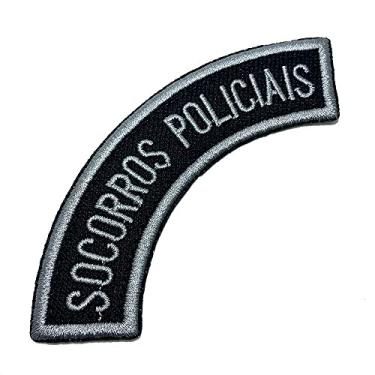 Imagem de M0119T 02 Socorros policiais Bordado Termo Adesivo Costura