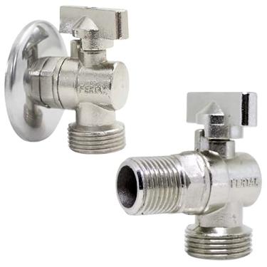 Imagem de Fertak Torneira Registro Esfera 1/2 para 3/4 - Liga de Zinco - Válvula de Esfera - 2 Portas - 6x5x2 cm - 136g - Garantia 3 Meses
