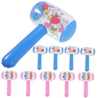 Imagem de VALICLUD 12 Unidades Martelo Pneumático Brinquedo Inflável Infantil Bastões De Beisebol Infláveis Martelo De Brinquedo Inflável Martelo De Espuma Prêmio Pequena Metal Festa Na Piscina