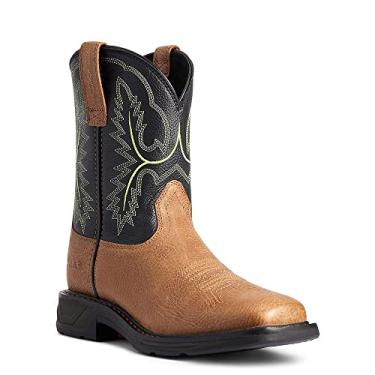 Imagem de Ariat Workhog Xt Coil Bota de trabalho masculina impermeável com bico de carbono, Brahma marrom/fruta do dragão, 2.5 Big Kid