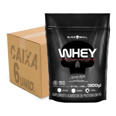 Imagem de ATACADO 6X WHEY PROTEIN 900G (5.4KG TOTAL) - BLACK SKULL (MORANGO)-Unissex