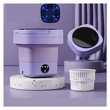 Imagem de Poderosa máquina de lavar portátil pequena nova máquina de lavar dobrável e de lavar integrada de 6,5 l pequena máquina de lavar dormitório estudantil portátil (cor: 6,5L luz azul -02)