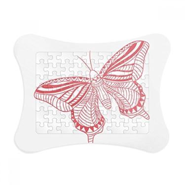 Imagem de Moldura de quebra-cabeça rosa de borboleta, ornamento de quebra-cabeça para decoração de imagem