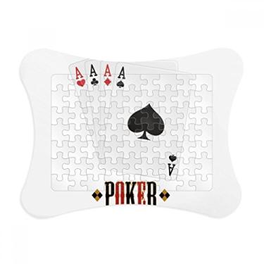 Imagem de Moldura de quebra-cabeça Heart Spade Diamond Club com padrão A para decoração de imagem