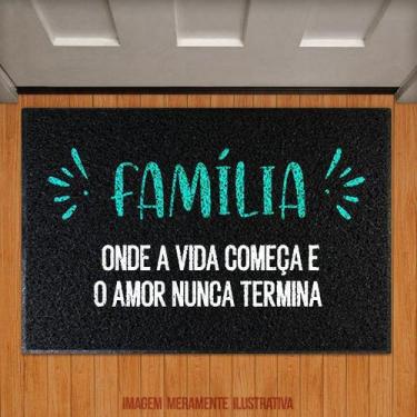 Imagem de Tapete Capacho - Família, Onde A Vida Começa 40X60 - Legião Nerd