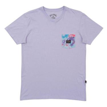 Imagem de Camiseta Billabong Team Pocket Masculina Lilas