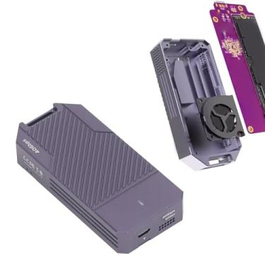 Imagem de Gabinete de Disco Rígido SSD M.2 NVMe, USB 4.0 de 40 Gbps, Ventilador Turbo, Invólucro de Liga de Alumínio, Suporta até 4 TB, Gabinete SSD M.2 NVMe, Compatibilidade Universal