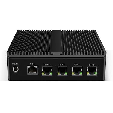 Imagem de Micro Firewall Appliance, Mini PC Fanlesss, VPN, OPNsense, Soft Router, Intel Celeron J6413, H13, AES-NI, 4 x Intel 2.5GbE I226-V LAN, HDMI, DP, COM, 8GB DDR4 RAM, 128GB NVMe SSD