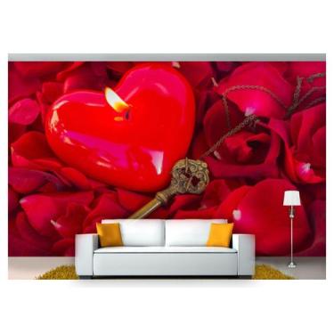 Imagem de Papel De Parede Flores Rosas Romantico 3D Nfl246 - Você Decora