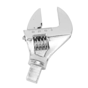 Imagem de Cabeça de Chave Ajustável, Chave de Marcação de Escala Clara Cabeça de Troca Grande Abertura Aço Cromo Vanádio para Trabalhos de Aperto e Afrouxamento (0‑37 mm/0‑1,5 pol.)