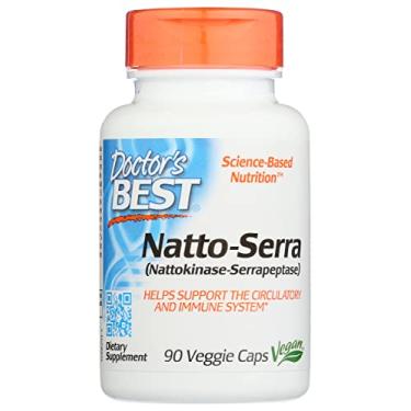 Imagem de Doctors Best Natto-Serra, sem OGM, vegano, 90 cápsulas vegetais (pacote com 1)