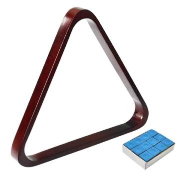 Imagem de MoyanSuper Rack de bola de bilhar de madeira maciça, rack de triângulo de bilhar, suporte de bola de mesa de bilhar, suporte de posicionamento de bola de bilhar, rack de bola de sinuca de 6 cm (rack
