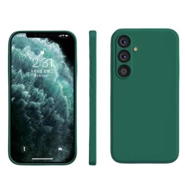 Imagem de Para Galaxy S24 23 23 22 21 Capa de telefone de silicone líquido para Samsung Galaxy S24 Plus S23 Ultra S22 S20 FE A54 53 Capa macia à prova de choque, verde escuro, para Galaxy S20 Plus