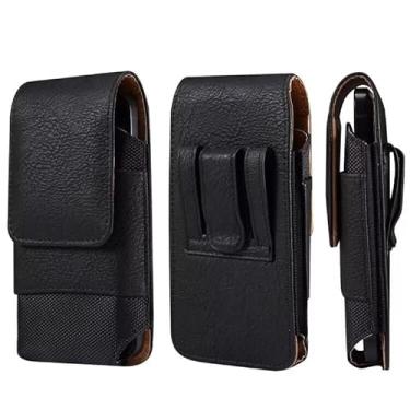 Imagem de Bolsa para celular com clipe de cinto masculino, cinto de couro para celular, bolsa masculina pequena de 17,5 cm, bolsa de cinto para smartphone, bolsa de cintura externa, bolsa para celular, bolsa de