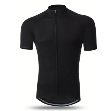 Imagem de Camiseta masculina de manga curta para ciclismo e ciclismo com 3 bolsos traseiros, 0110, M