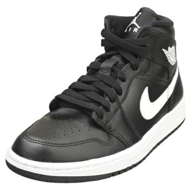 Imagem de Nike WMNS Air Jordan 1 Mid Tênis feminino, Preto/Preto/Branco, 6.5