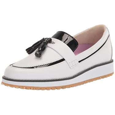 Imagem de FootJoy Tênis feminino de golfe Fj Sandy estilo temporada anterior, Branco/preto, 35