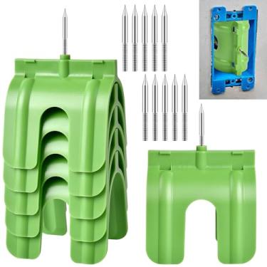 Imagem de Worldity Pacote com 10 marcadores de saída para drywall, ferramenta de marcação para instalação de drywall com ponta afiada de aço inoxidável, localizador de caixa elétrica de proteção de fio de