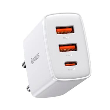 Imagem de arregador de Parede Baseus Compact Quick Charger 2U+C 30W, Branco(nao cabo)
