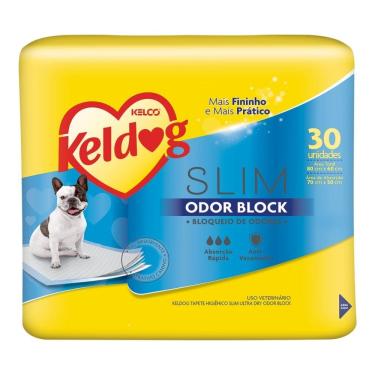 Imagem de Tapete Higiênico Kelco Keldog Slim Odor Block 30 Unidades