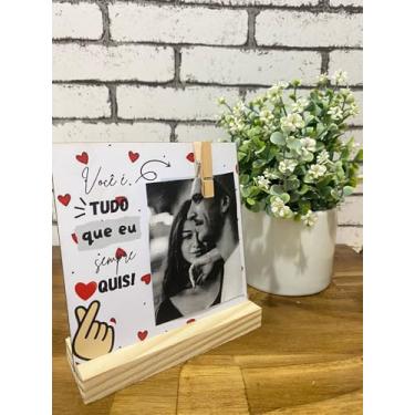 Imagem de Porta Retrato Foto Polaroide Dia dos Namorados Decoração Mesa Presente Dia dos Namorados - Dorama