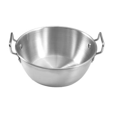 Imagem de IEUDNS Ramen panela de cozinha ramen pote café leite mais quente sem capa pote macarrão pote kimchi sopa para cozinha fogões a gás rv viagem, 16CM prata