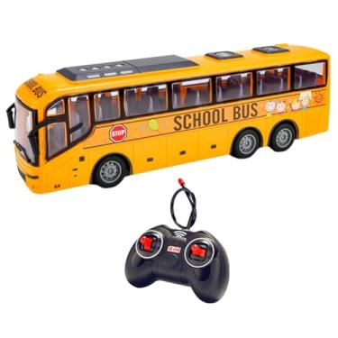 Imagem de Generic 1/30 Escala Veículo Brinquedos ônibus de Controle Remoto Presentes Simulação 4 Canais com Luzes Realistas E Pneus de Borracha Modelo de Carro Brinqued, amarelo