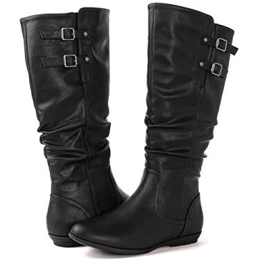 Imagem de GLOBALWIN Botas femininas de cano alto sem salto, 22yyy01, preto, 7