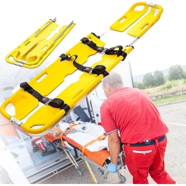 Imagem de Maca dobrável portátil, maca de colher de alumínio, maca médica portátil Emergey, comprimento ajustável, para maca de transferência de hospital doméstico