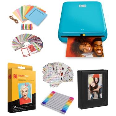 Imagem de Kodak Step Instant Color Photo Printer com Bluetooth/NFC, tecnologia Zink e aplicativo Kodak para iOS e Android (azul)