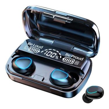 Imagem de Fone Bluetooth M10 Sem Fio Display Powerbank Fone Preto - Shopbr